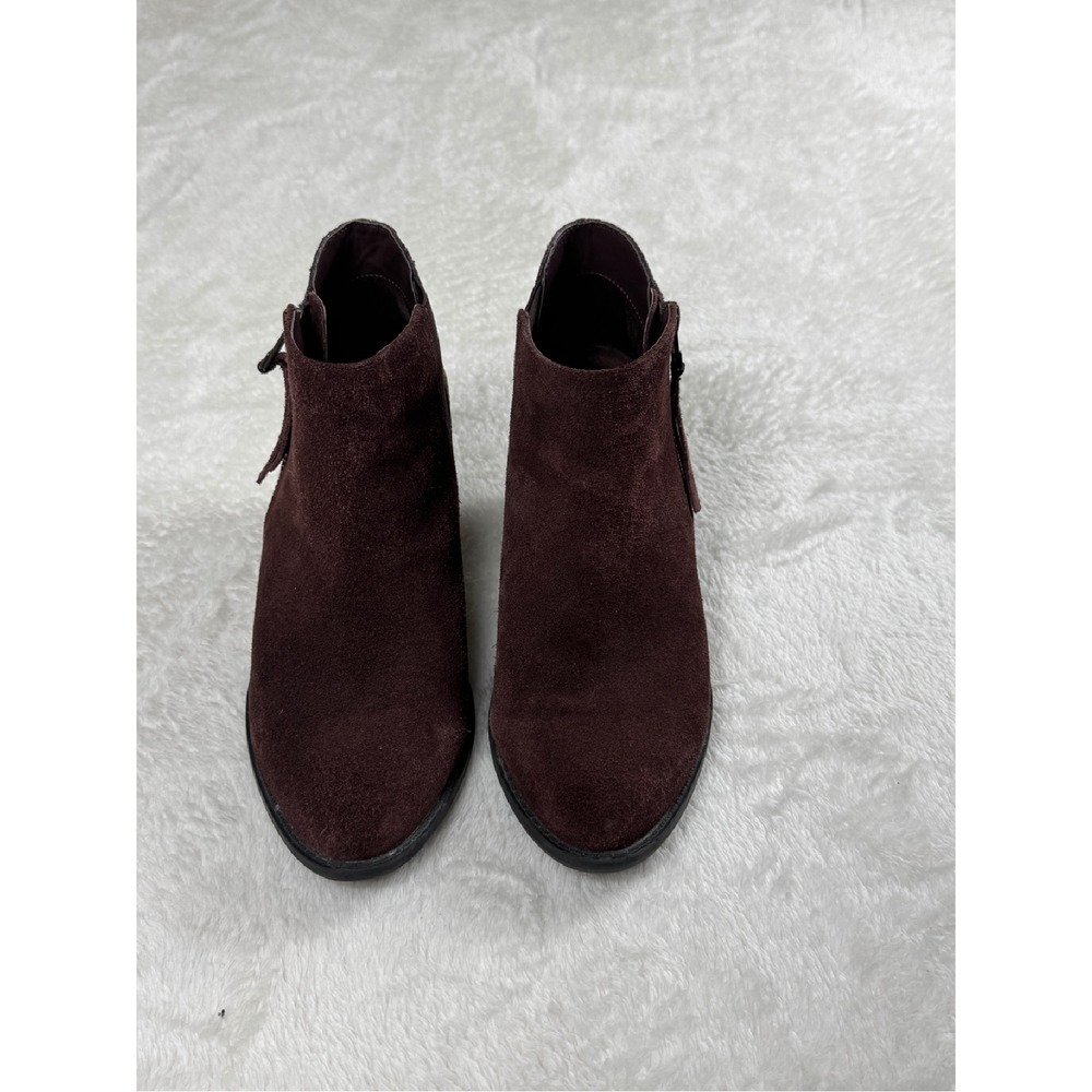 Vionic Suede‎ Ankle Booties Wide Width Comfort Heel Accents Size 6.5